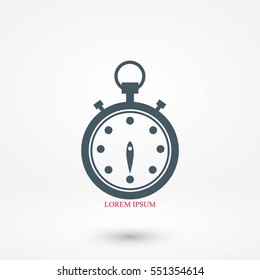 Stopwatch icon vector, flat design best vector icon