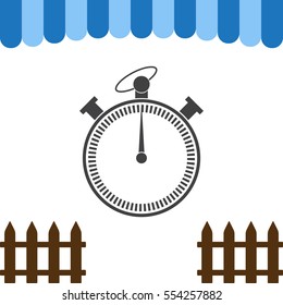 Stopwatch Icon Vector flat design style