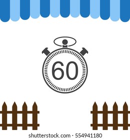 Stopwatch Icon Vector flat design style