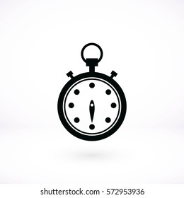 Stopwatch icon vector, flat design best vector icon