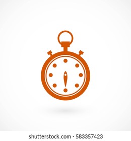 Stopwatch icon vector, flat design best vector icon