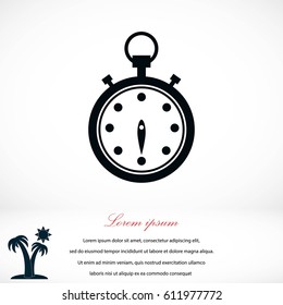 Stopwatch icon vector, flat design best vector icon