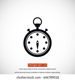 Stopwatch icon vector, flat design best vector icon