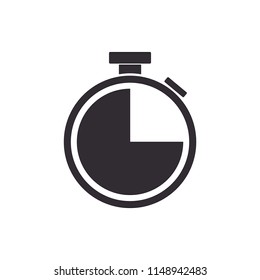 stopwatch icon vector flat style