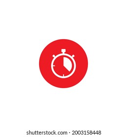 Stopwatch Icon Vector in Flat Style. Timer Symbol Image