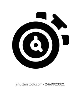 stopwatch icon. vector glyph icon for your website, mobile, presentation, and logo design.