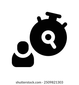 ícone de cronômetro. ícone de glifos vetoriais para o design de seu site, celular, apresentação e logotipo.