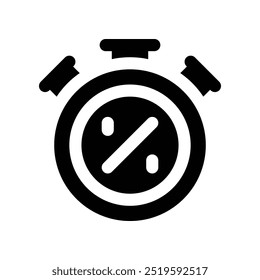 ícone de cronômetro. ícone de glifos vetoriais para o design de seu site, celular, apresentação e logotipo.