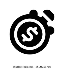 ícone de cronômetro. ícone de glifos vetoriais para o design de seu site, celular, apresentação e logotipo.