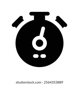 stopwatch icon. vector glyph icon for your website, mobile, presentation, and logo design.