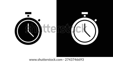 Stopwatch icon. vector graphics pack.