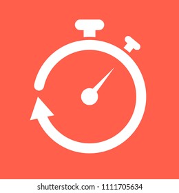 Stopwatch icon. Vector illustration.