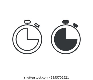 Stopwatch icon vector illustration. Clock on isolated background. Time sign concept.