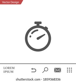 stopwatch icon. Vector illustration EPS 10.