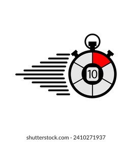 Icono de Stopwatch. Ilustración vectorial. EPS 10.