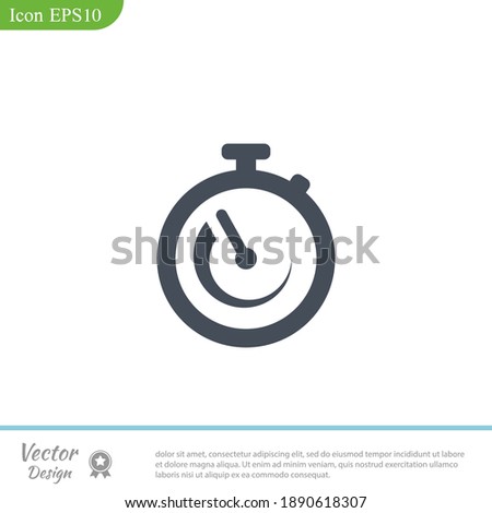 stopwatch icon. Vector illustration EPS 10.