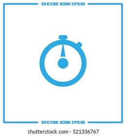 Stopwatch icon vector illustration eps10. Isolated badge for website or app - stock infographics