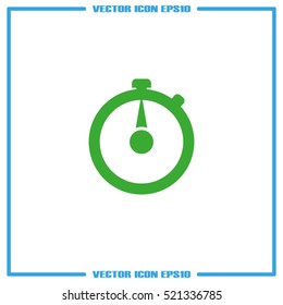 Stopwatch icon vector illustration eps10. Isolated badge for website or app - stock infographics