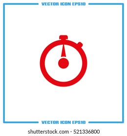 Stopwatch icon vector illustration eps10. Isolated badge for website or app - stock infographics
