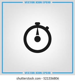 Stopwatch icon vector illustration eps10. Isolated badge for website or app - stock infographics