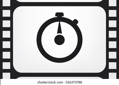 Stopwatch icon vector illustration eps10. Isolated badge for website or app - stock infographics
