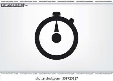Stopwatch icon vector illustration eps10. Isolated badge for website or app - stock infographics.