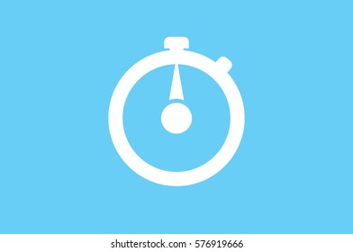 Stopwatch icon vector illustration eps10. Isolated badge for website or app - stock infographics.