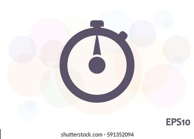 Stopwatch icon vector illustration eps10. Isolated badge for website or app - stock infographics