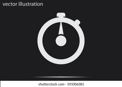 Stopwatch icon vector illustration eps10. Isolated badge for website or app - stock infographics.