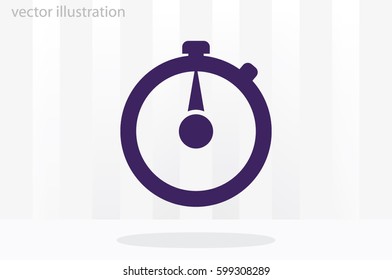 Stopwatch icon vector illustration eps10. Isolated badge for website or app - stock infographics