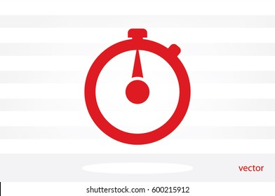 Stopwatch icon vector illustration eps10. Isolated badge for website or app - stock infographics
