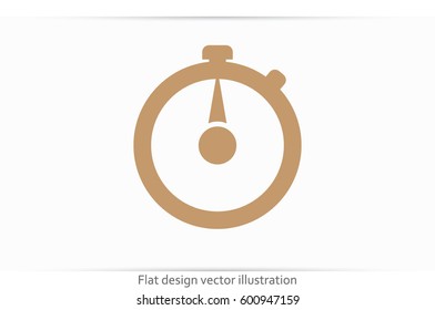 Stopwatch icon vector illustration eps10. Isolated badge for website or app - stock infographics