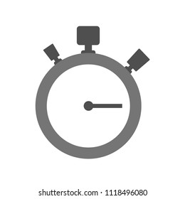 Stopwatch icon. Vector illustration in a flat style, isolated on white background.