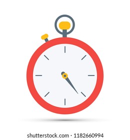 Stopwatch icon. Vector illustration. Flat icon for web design