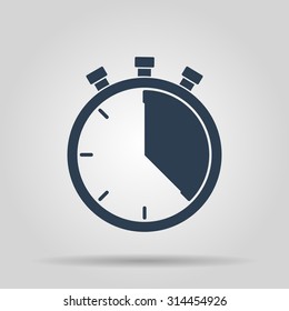 Stopwatch icon, vector illustration. Flat design style