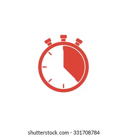 Stopwatch icon, vector illustration. Flat design style