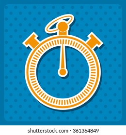 stopwatch  icon, vector illustration. Flat design style