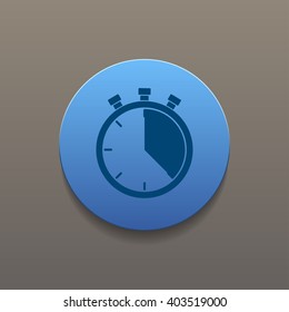 Stopwatch icon, vector illustration. Flat design style