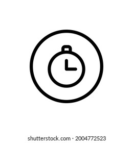 icono de cronómetro y ilustración vectorial aislada en un fondo blanco. Calidad premium para aplicaciones móviles, interfaz de usuario, presentación y sitio web. icono de píxel perfecto