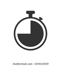 Stopwatch icon. Vector illustration isolated on white background.