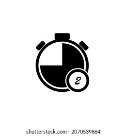 plantilla de logotipo de ilustración de vector de icono de cronómetro para muchos fines. Aislado sobre fondo blanco.