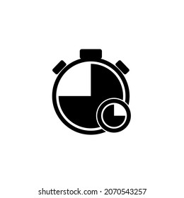 plantilla de logotipo de ilustración de vector de icono de cronómetro para muchos fines. Aislado sobre fondo blanco.