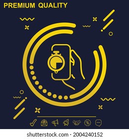 Stopwatch icon vector illustration - modern design