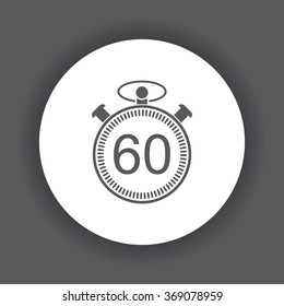 stopwatch icon, vector illustration. Modern design. Flat design style