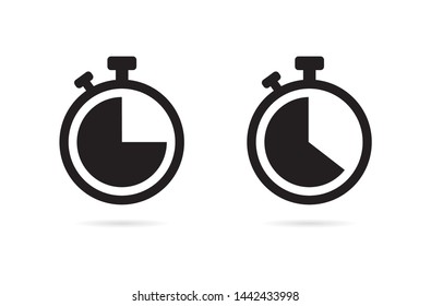 Stopwatch icon. Vector illustration. on white background