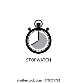 Stopwatch icon vector illustration on white background.