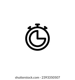 Ilustración vectorial de icono de Stopwatch. icono de esquema para aplicaciones web, ui y móviles