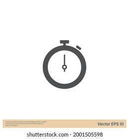 elemento de diseño simple de ilustración de vector de icono de parada