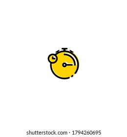 Stopwatch icon vector. illustration of stop watch