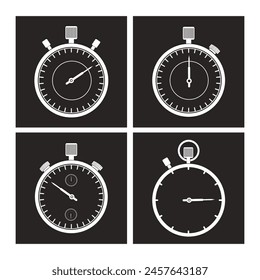Diseño de símbolo de Ilustración vectorial de ícono de cronómetro